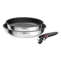 Keptuvės iš nerūdijančio plieno 2 vnt. su nelimpančia danga/su nuimama rankena ø 26 cm INGENIO Cook Eat L8813S75 – Tefal