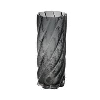 Vaza LAURO D10xH25cm, pilkas stiklas