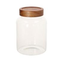 Stiklinis indelis RIVA D13xH19cm 1930ml akacijos medžio su dangteliu