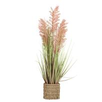Dirbtinis augalas GARDEN H87cm, oranžinis sorgas, žolė su vazonu