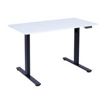 Rašomasis stalas ERGO FIT su 1 varikliu 120x60xH71,5-116cm, baltas/juodas