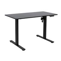 Rašomasis stalas ERGO FIT su 1 varikliu 120x60xH71,5-116cm, juodas