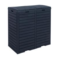 Šiukšlių dėžė GALA 78x41xH86cm/230L, juodas plastikas