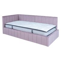 Lova JASPER 90x200cm su čiužiniu HARMONY DUO, violetinė rožinė