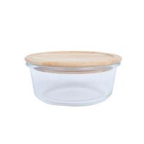 Dubuo BOXY D15xH6cm 620ml, stiklas, bambukinis dangtelis