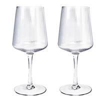 Vyno taurės 2vnt STRIPE POLAR H21,7cm 390ml, skaidrus stiklas