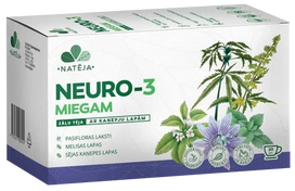 NATĒJA Neuro-3 Miegui Su Kanapių Lapais arbatos maišeliai, 20 vnt.
