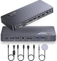 "AV Access" prijungimo stotelė su dviem monitoriais nešiojamajam ir staliniam kompiuteriui, KVM perjungiklis 2 monitoriams, 2 kompiuteriams su Ethernet, EDID, 4K @ 60Hz dvigubas ekranas, 4xUSB-A, 1xUSB-C, nešiojamojo kompiuterio maitinimo šaltinis, garsas