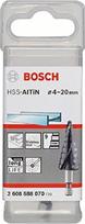 "Bosch" priedai Profesionalus pakopinis gręžtuvas HSS-AlTiN su 1/4 colio šešiakampiu kotu (skersmuo 4-20 mm, 9 pakopos, gręžtuvų priedai)