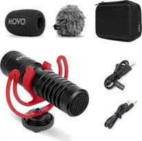 "Movo VXR10-PRO" išorinis vaizdo mikrofonas fotoaparatui su "Rycote Lyre" smūgio amortizatoriumi - kompaktiškas mikrofonas ir priedai, suderinami su išmaniaisiais telefonais ir DSLR fotoaparatais - be baterijos DSLR