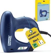 "Rapid E-Tac" elektrinis sąvaržų segiklis ir vinių kaliklis medienai, apmušalams ir "pasidaryk pats" darbams - lengvas, ergonomiškas dizainas su apsauginiu kontaktu, skirtas 6-14 mm sąvaržoms ir 15 mm vinims