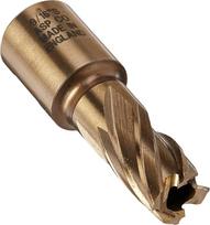 "Viking Drill and Tool" 14431 15 tipo gilios aukso spalvos kobalto plieno žiedinio frezavimo grąžtai, 9/16 colio
