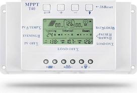 40A MPPT saulės energijos įkrovimo valdiklis 12V/24V saulės kolektorių įkrovimo valdiklis Smart reguliatorius