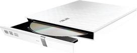 ASUS SDRW-08D2S-U Lite išorinis plonas DVD įrašymo įrenginys (8x DVD±R, 6x DVD±R DL, 5x DVD-RAM, USB 2.0) su "Cyberlink Power2Go", baltos spalvos