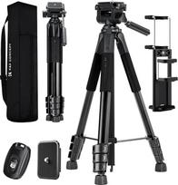 K&F CONCEPT fotoaparato trikojis S254A3+BV01, lengvas trikojis su krepšiu, 172 cm mobiliojo telefono trikojis, trikojis "Canon Nikon Sony" fotoaparatui / DSLR / vaizdo kamerai, išmaniojo telefono trikojis, kelioninis trikojis su mobiliuoju telefonu