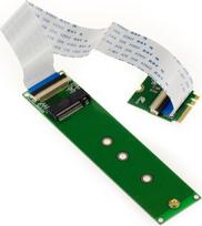 KALEA-INFORMATIQUE M.2 NGFF stovelio prailginimas, skirtas PCIe M rakto AHCI arba NVMe M2 SSD montuoti į M2 E A rakto prievadą su 20 cm pločio lanksčiu kaspino kabeliu