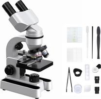 Mikroskopas Biologinis mokomasis mikroskopas moksleiviams su telefono spaustuku, biologiniu mėginiu ir užpildymo šviesa (3)
