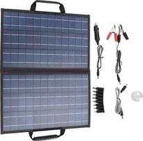 Saulės kolektorių rinkinys, 80 W sulankstomas nešiojamas polikristalinio silicio saulės įkroviklis su kampo reguliatoriumi, dvigubas USB greitasis įkrovimas, skirtas lauko avariniam energijos tiekimui