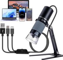 USB mikroskopas, suderinamas su iPhone, Android-Handy, planšetiniu kompiuteriu ir Windows- und Mac-PC, HD 1080P verdrahtete digitale Mikroskopkamera für Erwachsene und Kinder