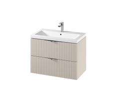 Cersanit S801-543 - Pakabinama vonios spintelė su praustuvu TIRSO 80x45 cm smėlio spalvos
