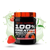 Scitec 100% Creatine Monohydrate 300 g. (su skoniu) - Strawberry Green Tea skonis