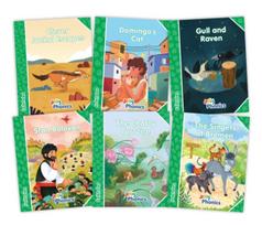 Jolly Phonics Folktales Green Readers (Level 3) Complete Set (1-6), in Precursive Letters (British English edition)