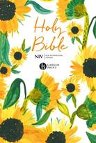 NIV Larger Print Soft-tone Bible, Sunflowers