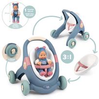 SMOBY Little Vaikštynė-stumdukas 3in1 su vežimėliu ir lėle kūdikiu