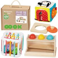 WOOPIE GREEN Montessori edukacinė dėžutė (rinkinys) 5in1, 11–12 mėn., FSC