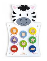 VIGA medinė manipuliacinė (lavinamoji) lenta Zebras, FSC, Montessori