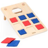 Viga 2in1 vikrumo žaidimas: Kryžiukai-nuliukai ir Cornhole (metimas į taikinį)