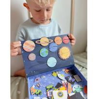 TOOKY TOY magnetinė Montessori dėlionė „Kosmosas“, edukacinė dėžutė, 72 elementai