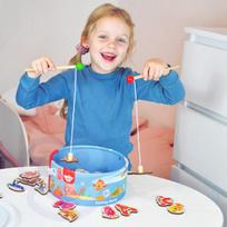 TOOKY TOY Medinė vikrumo žaidimo rinkinys „Žvejyba“ (22 elementai)