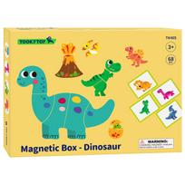 TOOKY TOY Edukacinė magnetinė dėlionė – Montesorri tipo paveikslėlių rinkinys „Dinozaurai“, 68 el.
