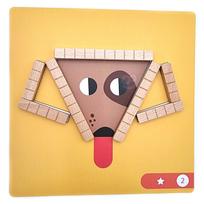 TOOKY TOY medinės magnetinės kaladėlės – loginis žaidimas/galvosūkis, 49 el., FSC
