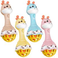 WOOPIE BABY Sensorinis barškutis-kramtukas Žirafa su muzika (Montessori, 1 vnt.)