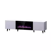 PAFOS EF TV stand 180 white/white with black legs
