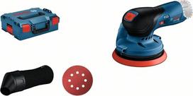 "Bosch Professional" GEX 12V-125 12V sistemos akumuliatorinis šlifuoklis (su šlifavimo disku (125 mm), 1 x šlifavimo popieriumi, dulkių maišeliu, L-BOXX, be akumuliatoriaus / įkroviklio)