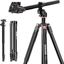 "NEEWER" horizontalusis fotoaparato trikojis "Monopod" su rutuline galvute ir lanksčia centrine kolona, 90 colių aukščio metalinis DSLR vaizdo įrašų kelionių trikojis, "Arca" tipo greito atleidimo plokštelė, maks. Apkrova 13,2 kg, TP63