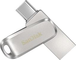 "SanDisk Ultra Dual Drive Luxe" C tipo USB diskas, išmaniojo telefono atminties įrenginys, 128GB (mobilusis atminties įrenginys, USB 3.2 Gen 1, besisukantis dizainas, 400MB/s skaitymas, USB diskas, automatinis atsarginis kopijavimas)