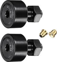 2 vnt CF-1-1/8-SB CR18 Cam Follower Runner Chrome Steel Roller Bolt Bearing, 1,5" ritinėlio skersmuo, 7/16-20 UNF varžto tipas, staklių vadovas