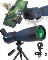 25-75x70 HD teleskopas sporto šauliams su trikoju ir išmaniojo telefono adapteriu, priartinimo Bak4 prizmės FMC objektyvas 45 laipsnių kampu teleskopas paukščių stebėjimui, laukinės gamtos peizažų medžioklei, laukinės gamtos stebėjimui (GREENA)