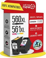 560XL ir 561XL spausdintuvų kasetės - suderinamos su "Canon" 560 561 XL kasetėmis (PG-560XL juoda ir CL-561XL spalvota) - XL serijos išmaniosios mikroschemos, skirtos PIXMA TS5350i TS7450i TS5300 - pakuotė