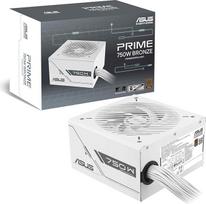 ASUS Prime 750W Bronze White Edition žaidimų maitinimo šaltinis (750 W, dvigubas rutulinių guolių ventiliatorius, ATX12V, 80+ Bronze sertifikatas, 135 mm ventiliatorius, "pasidaryk pats" pritaikyta CPU maitinimo jungtis, graviruoti kabeliai, baltos spalvo