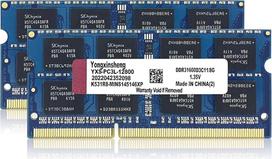DDR3 / DDR3L 16GB rinkinys (8GBx2) nešiojamojo kompiuterio operatyviosios atminties 1600MHz PC3-12800 / PC3L-12800 SODIMM Non-ECC Unbuffered 1.35V / 1.5V 2Rx8 Dual Rank 204 Pin CL11 kompiuterio atminties modulis (mėlynas)