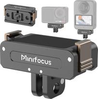 DJI Osmo 360/Action 5 Pro/4/3 magnetinis greitojo nuėmimo adapteris, aliuminio lydinio laikiklio pagrindas su 1/4" sriegio skyle ir sulankstomais dvigubais spaustukais, skirtas trikojams ir asmenukių lazdoms