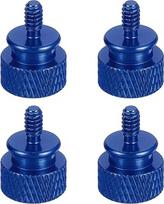 sourcing map Thumb Screws #6-32 UNC aliuminio 12 x 16 mm (OD x H) Thumb Screws for PC Side Panel Motherboard Mounting Screw Glue Pack of 4