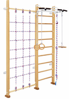 Medinė švediška gimnastikos sienelė SANRO CLIMBER natūrali, 243x174cm