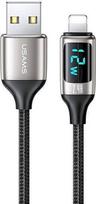 USB cable Usams USB-A - Lightning 1.2 m Black (6958444975405)