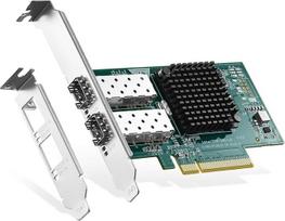 "Binardat" 2 prievadų 10G SFP+ PCIe tinklo adapteris, "Intel X520 82599" LAN valdiklis, 10G/1G/100Mbps SFP+ lizdo NIC kortelė "Windows/Linux/VMware